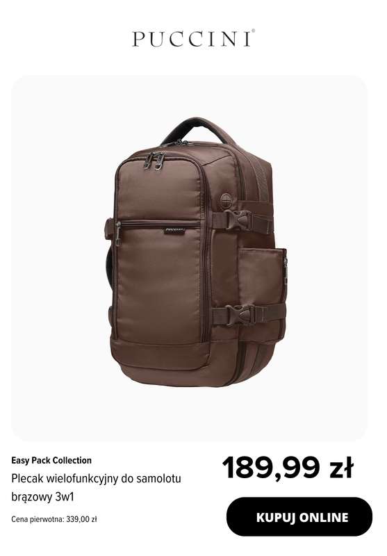 BEST SALE - gazetka promocyjna Puccini | Plecaki do samolotu -25% na drugi, tańszy produkt od wtorku 02.12 do poniedziałku 22.12 - strona 4