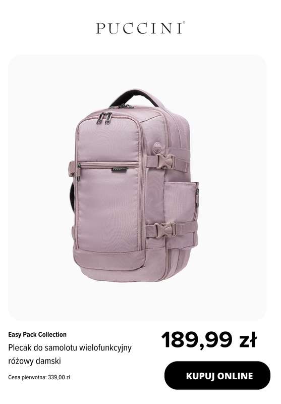 BEST SALE - gazetka promocyjna Puccini | Plecaki do samolotu -25% na drugi, tańszy produkt od wtorku 02.12 do poniedziałku 22.12 - strona 2