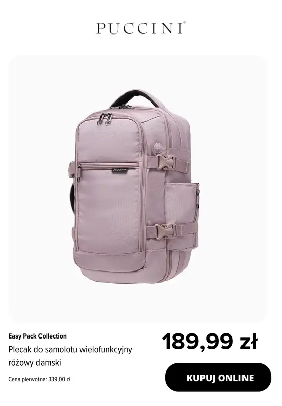 BEST SALE - gazetka promocyjna Puccini | Plecaki do samolotu -25% na drugi, tańszy produkt od wtorku 02.12 do poniedziałku 22.12 - strona 2
