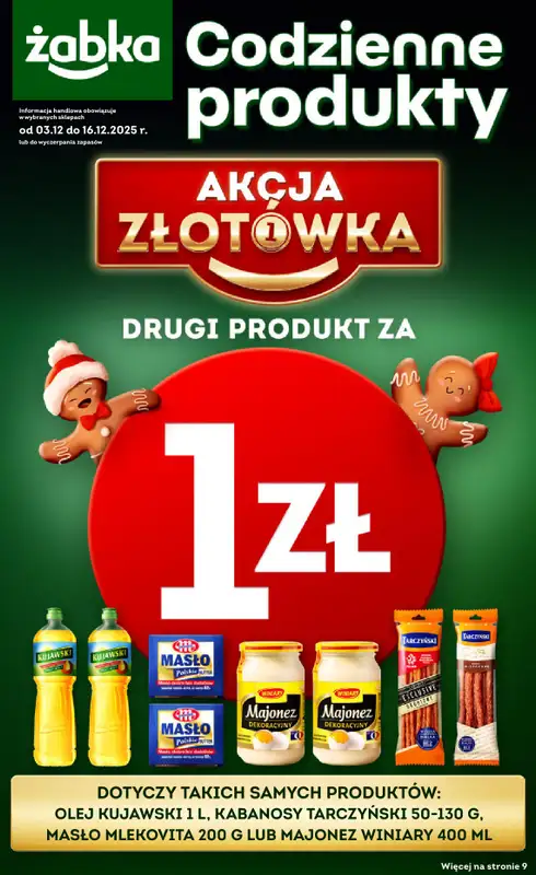 Żabka - gazetka promocyjna Gazetka Spożywcza od środy 03.12 do wtorku 16.12