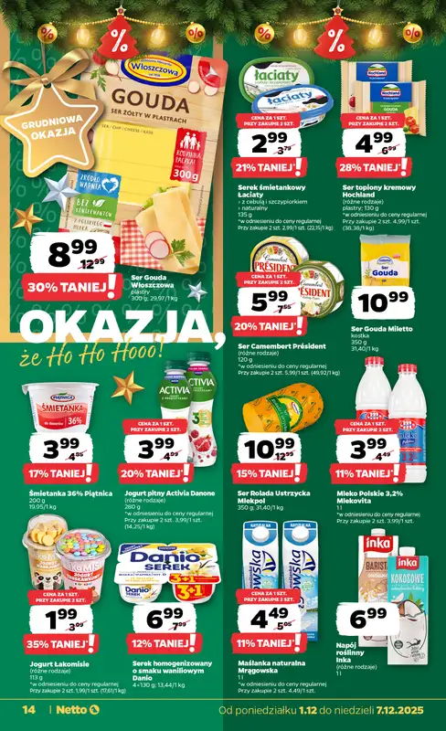 Netto - gazetka promocyjna Gazetka Spożywcza od poniedziałku 01.12 do niedzieli 07.12 - strona 14