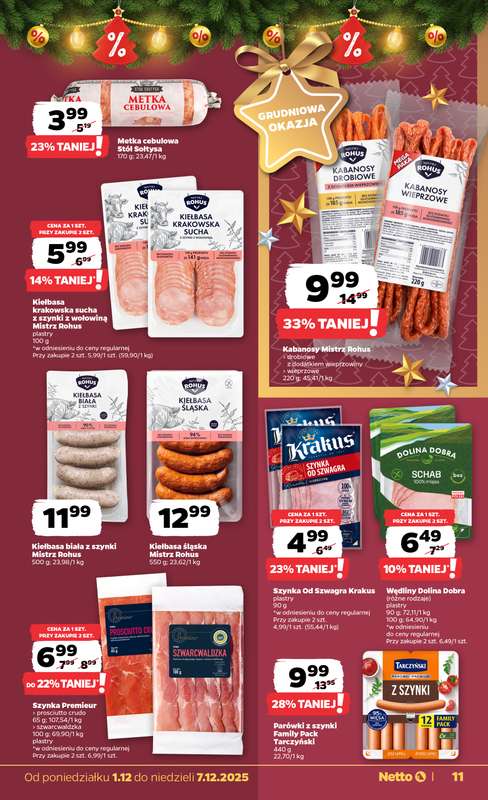 Netto - gazetka promocyjna Gazetka Spożywcza od poniedziałku 01.12 do niedzieli 07.12 - strona 11