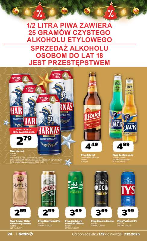 Netto - gazetka promocyjna Gazetka Spożywcza od poniedziałku 01.12 do niedzieli 07.12 - strona 24