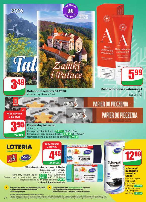 Dino - gazetka promocyjna Gazetka od środy 03.12 do wtorku 09.12 - strona 74
