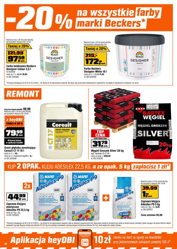 OBI - gazetka promocyjna Gazetka od środy 03.12 do środy 31.12 - strona 14