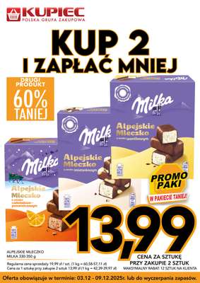 Milka Alpejskie Mleczko o smaku śmietankowym