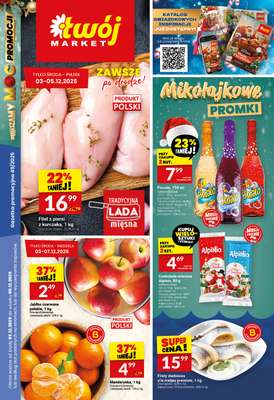 Twój Market - gazetka promocyjna Gazetka od środy 03.12 do wtorku 09.12