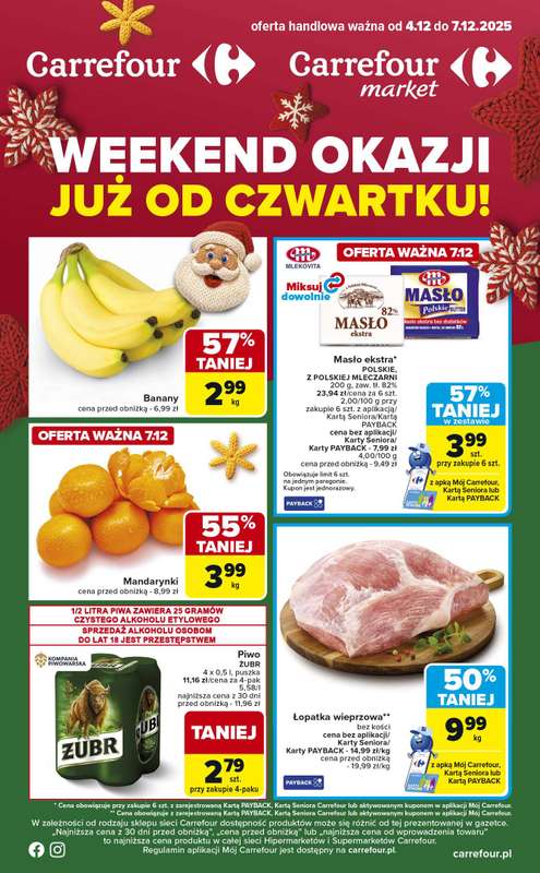 Carrefour Market - gazetka promocyjna Gazetka Weekend promek już od czwartku od czwartku 04.12 do niedzieli 07.12