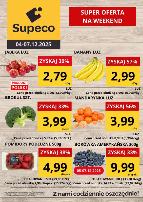 Supeco - gazetka promocyjna Super oferta na Weekend od czwartku 04.12 do niedzieli 07.12