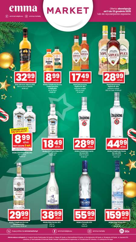 emma MARKET - gazetka promocyjna Oferta alkoholowa od środy 03.12 do wtorku 23.12