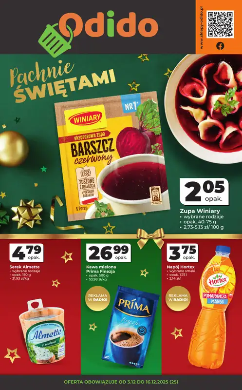 Odido - gazetka promocyjna Gazetka od środy 03.12 do wtorku 16.12