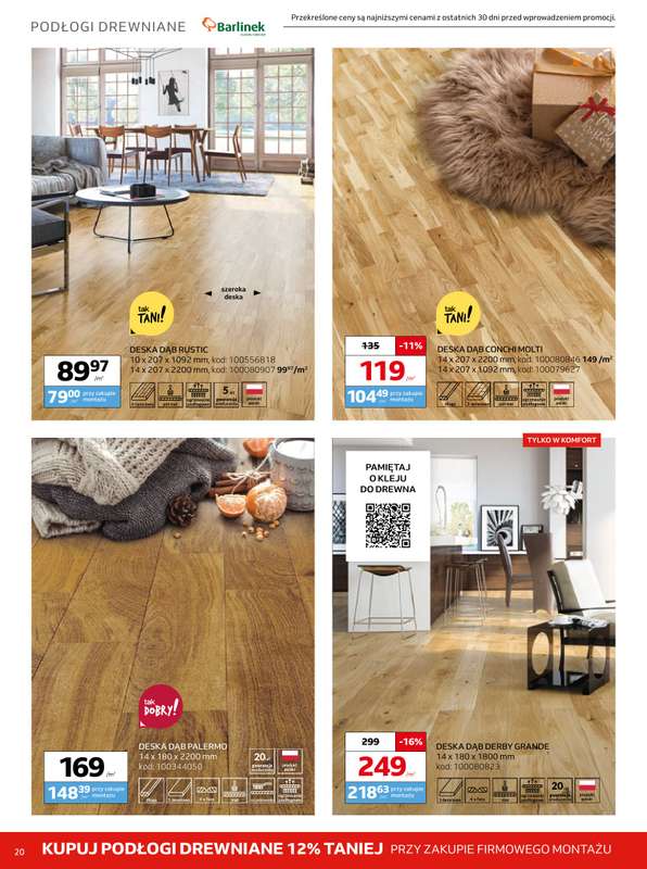 Komfort - gazetka promocyjna Gazetka od środy 03.12 do wtorku 06.01 - strona 20