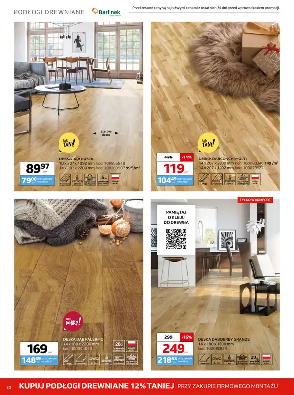 Komfort - gazetka promocyjna Gazetka od środy 03.12 do wtorku 06.01 - strona 20