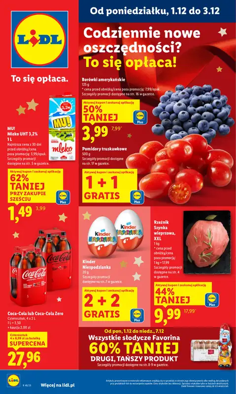 Lidl - gazetka promocyjna Oferta od poniedziałku od poniedziałku 01.12 do środy 03.12