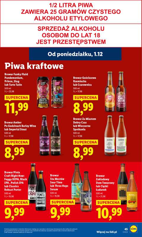 Lidl - gazetka promocyjna Oferta od poniedziałku od poniedziałku 01.12 do środy 03.12 - strona 47