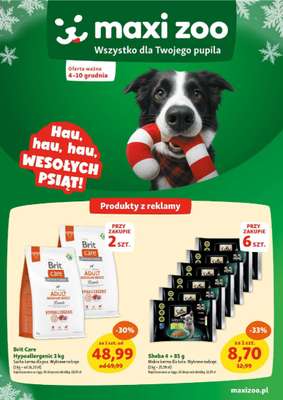 MAXI ZOO - gazetka promocyjna Gazetka  do środy 10.12