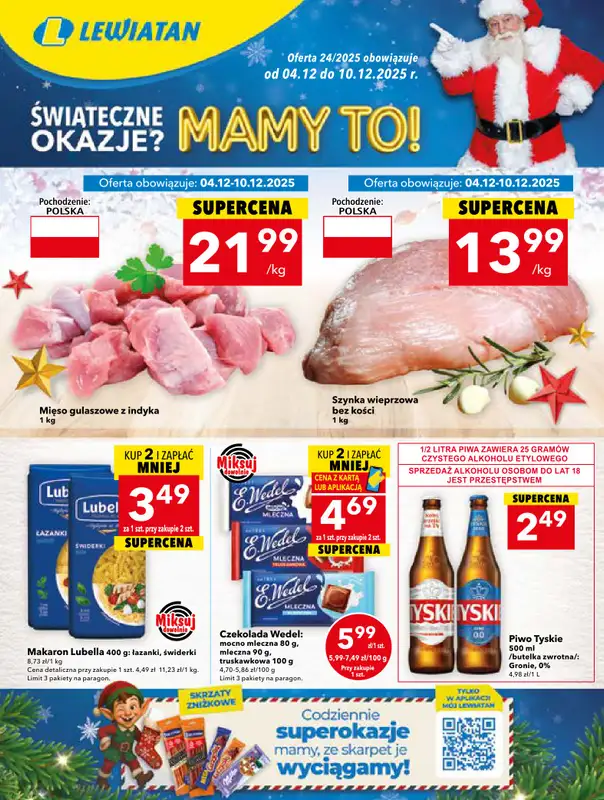 LEWIATAN - gazetka promocyjna Mamy TO w Lewiatanie – woj. świętokrzyskie od czwartku 04.12 do środy 10.12