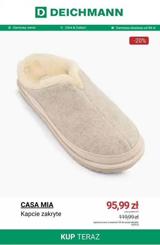 Deichmann - gazetka promocyjna Kapcie domowe od środy 03.12  - strona 3