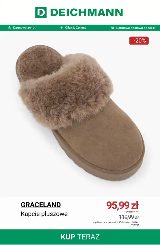 Deichmann - gazetka promocyjna Kapcie domowe od środy 03.12  - strona 2