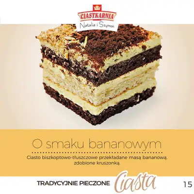 TOPAZ - gazetka promocyjna Pyszne ciasta na każdą okazję! od piątku 17.10 do środy 31.12 - strona 15