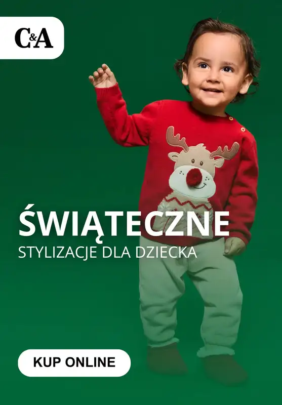 C&A - gazetka promocyjna Świąteczne stylizacje dla dziecka od środy 03.12 