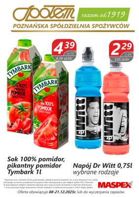 Społem - Blisko i Korzystnie - gazetka promocyjna Plakat promocyjny PSS Poznań od poniedziałku 08.12 do niedzieli 21.12