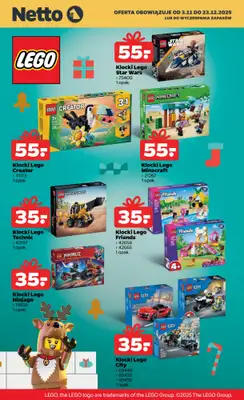 Prezenty - gazetka promocyjna Netto I LEGO pod choinkę w Netto! od czwartku 04.12 do niedzieli 07.12