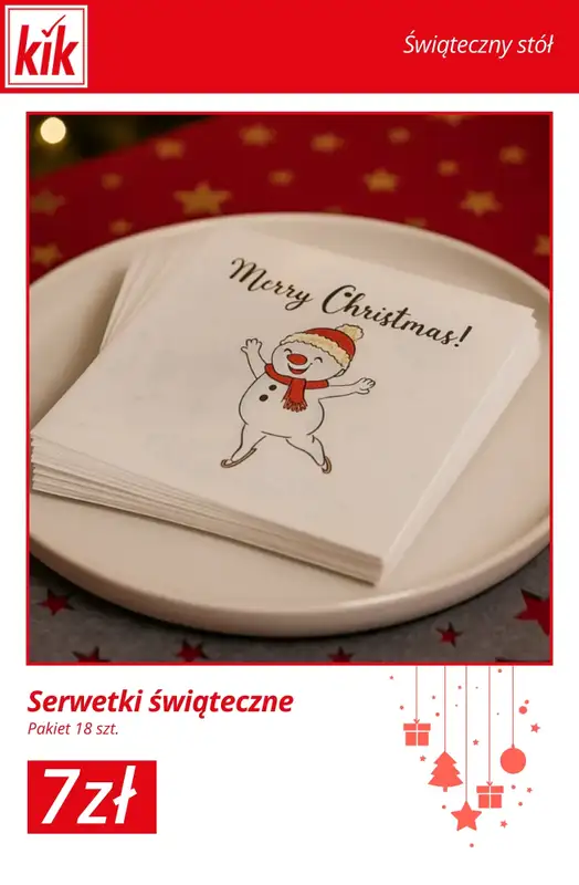 KiK - gazetka promocyjna Świąteczny Stół – akcesoria w supercenach! od środy 03.12  - strona 15