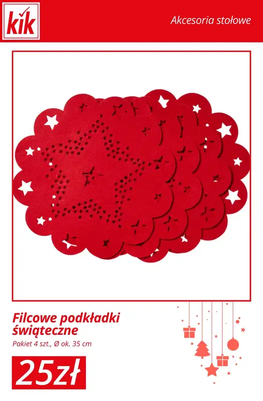 KiK - gazetka promocyjna Świąteczny Stół – akcesoria w supercenach! od środy 03.12  - strona 12