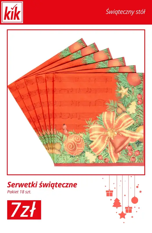 KiK - gazetka promocyjna Świąteczny Stół – akcesoria w supercenach! od środy 03.12  - strona 3
