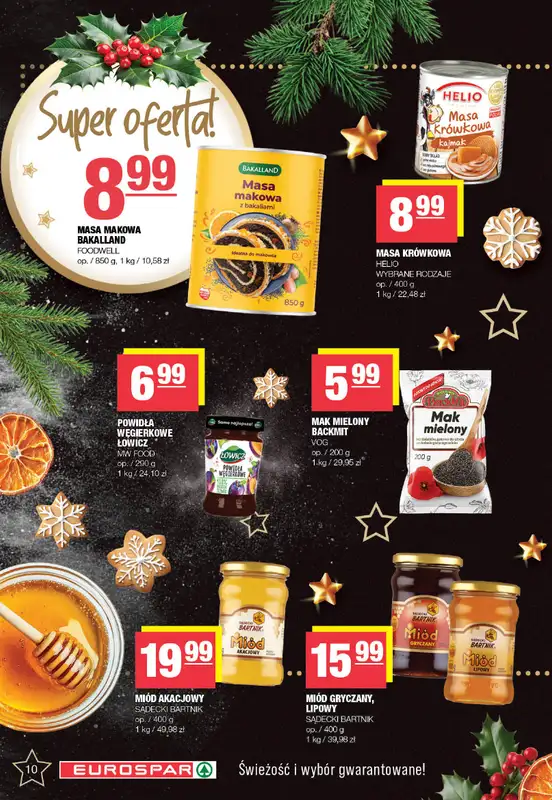 SPAR - gazetka promocyjna Gazetka Eurospar od poniedziałku 08.12 do wtorku 23.12 - strona 10