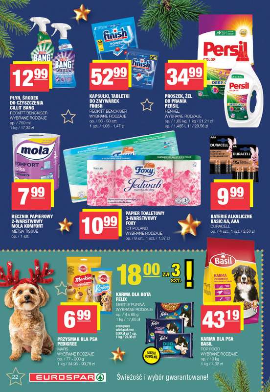 SPAR - gazetka promocyjna Gazetka Eurospar od poniedziałku 08.12 do wtorku 23.12 - strona 22
