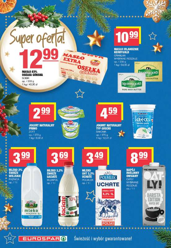 SPAR - gazetka promocyjna Gazetka Eurospar od poniedziałku 08.12 do wtorku 23.12 - strona 12