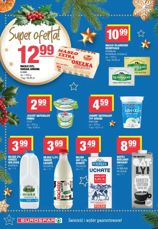 SPAR - gazetka promocyjna Gazetka Eurospar od poniedziałku 08.12 do wtorku 23.12 - strona 12