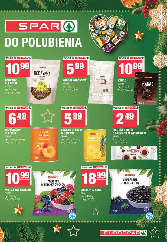 SPAR - gazetka promocyjna Gazetka Eurospar od poniedziałku 08.12 do wtorku 23.12 - strona 15