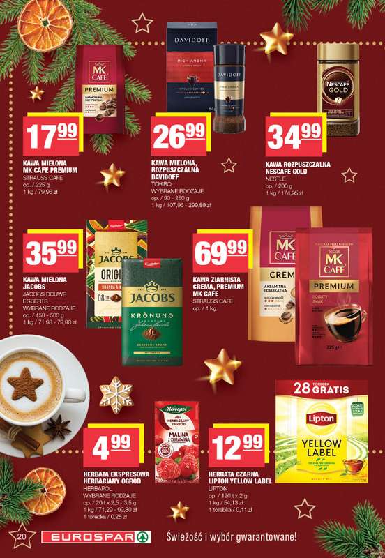 SPAR - gazetka promocyjna Gazetka Eurospar od poniedziałku 08.12 do wtorku 23.12 - strona 20