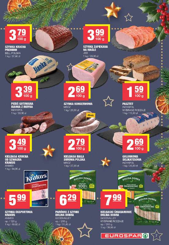 SPAR - gazetka promocyjna Gazetka Eurospar od poniedziałku 08.12 do wtorku 23.12 - strona 7