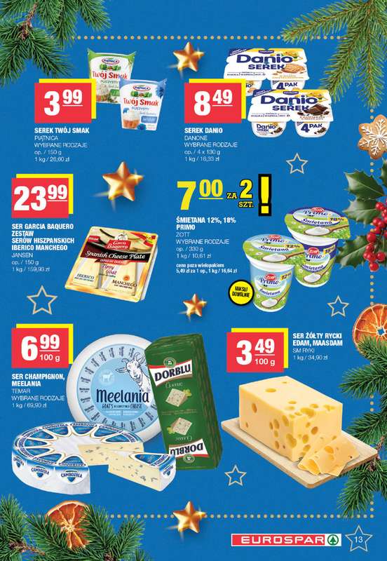 SPAR - gazetka promocyjna Gazetka Eurospar od poniedziałku 08.12 do wtorku 23.12 - strona 13