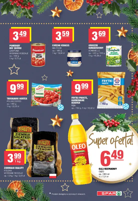 SPAR - gazetka promocyjna Gazetka Spar od poniedziałku 08.12 do wtorku 23.12 - strona 7