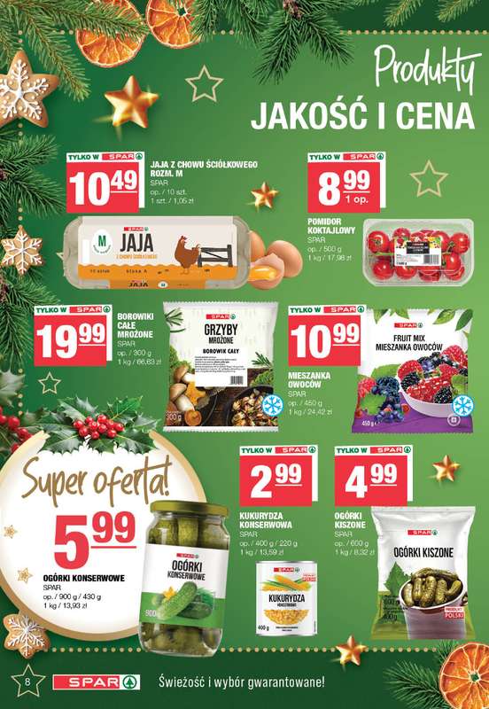 SPAR - gazetka promocyjna Gazetka Spar od poniedziałku 08.12 do wtorku 23.12 - strona 8