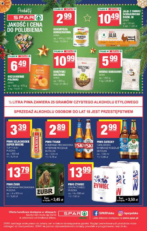 SPAR - gazetka promocyjna Gazetka Spar Mini od poniedziałku 08.12 do wtorku 23.12 - strona 4