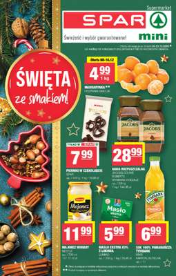 SPAR - gazetka promocyjna Gazetka Spar Mini od poniedziałku 08.12 do wtorku 23.12