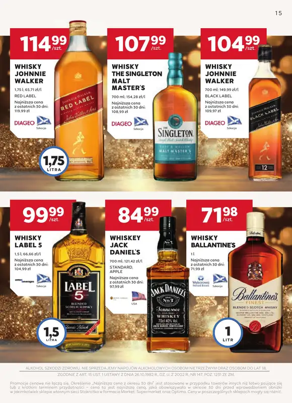 Stokrotka - gazetka promocyjna W dobrym smaku od czwartku 04.12 do środy 07.01 - strona 15