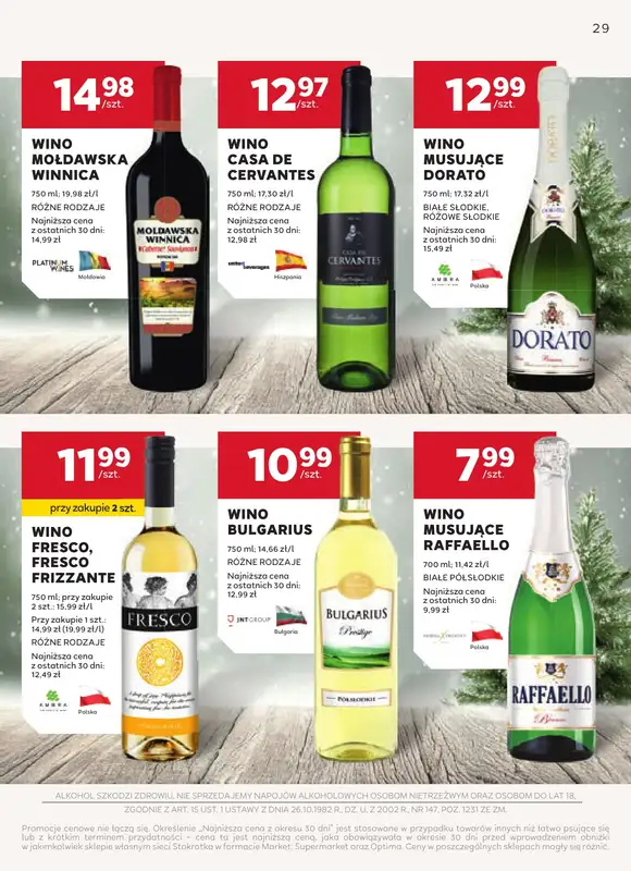 Stokrotka - gazetka promocyjna W dobrym smaku od czwartku 04.12 do środy 07.01 - strona 29