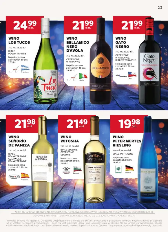 Stokrotka - gazetka promocyjna W dobrym smaku od czwartku 04.12 do środy 07.01 - strona 23