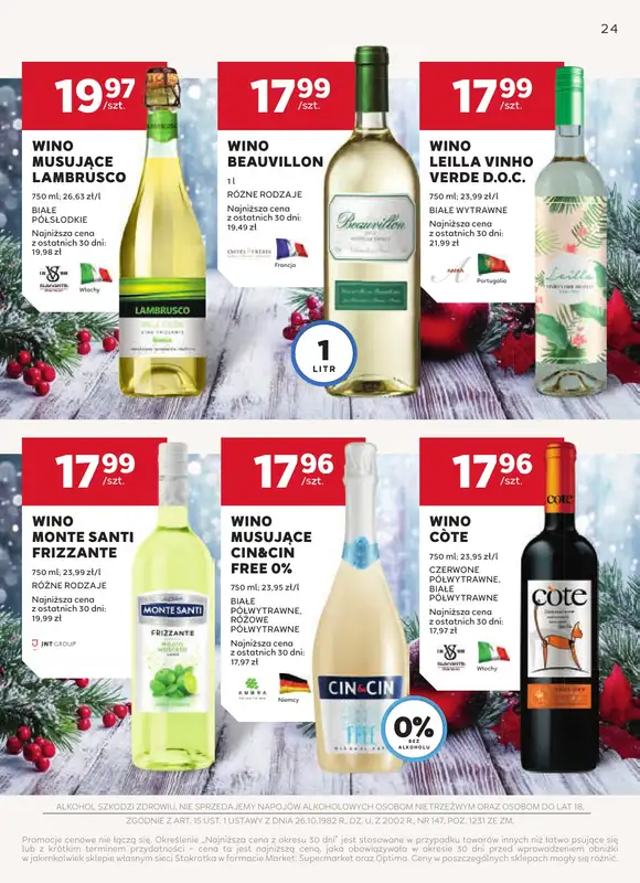 Stokrotka - gazetka promocyjna W dobrym smaku od czwartku 04.12 do środy 07.01 - strona 24