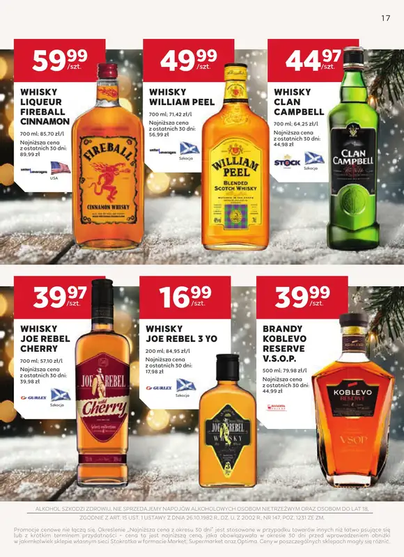 Stokrotka - gazetka promocyjna W dobrym smaku od czwartku 04.12 do środy 07.01 - strona 17