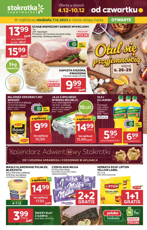 Stokrotka - gazetka promocyjna Gazetka Supermarket od czwartku 04.12 do środy 10.12
