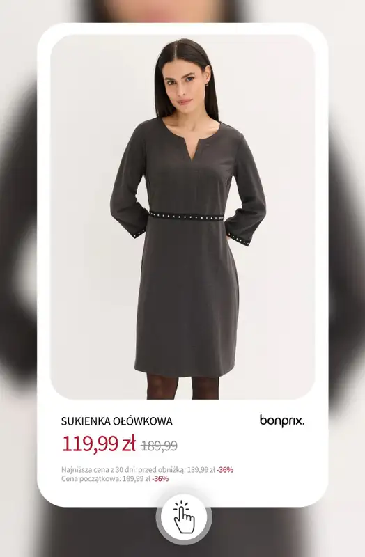 bonprix - gazetka promocyjna Sukienki na wyprzedaży - od 39,99 zł od środy 03.12 do wtorku 09.12 - strona 13