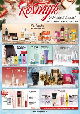 Drogeria Kosmyk - gazetka promocyjna Gazetka od środy 03.12 do środy 31.12